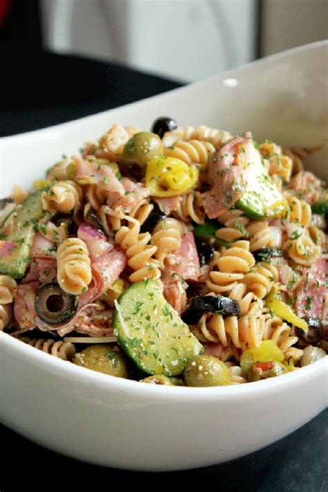The barefoot contessa's pasta, peas and pesto packs the flavor with basil, garlic and parmesan, but is super simple staple dinner to add to . Italian Pasta Salad - Creole Contessa | Pasta salad ...