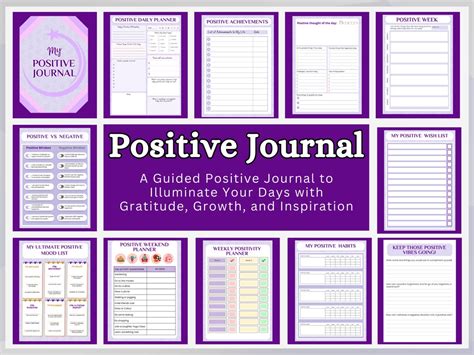 Positive Journal Printable Positive Affirmations Inspiring Daily