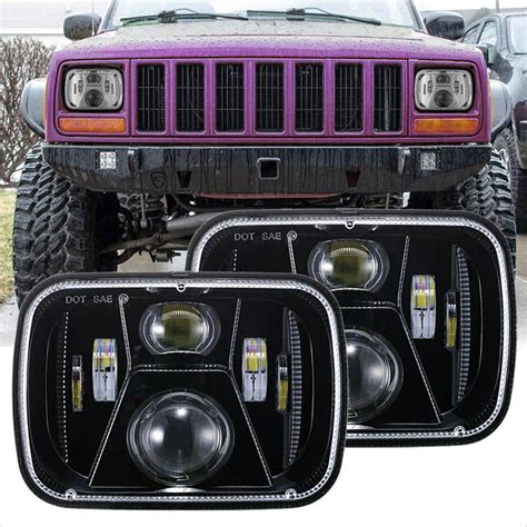 Doxmall 1pair 110w 5×7 Inch Led Sealed Beam Headlights 7×6 Led