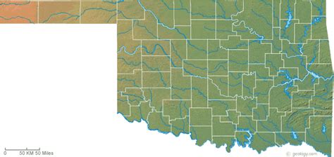 Oklahoma Elevation Map