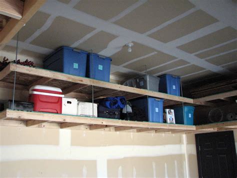 The adjustable height allows for up to 96 cu. Garage Overhead Storage Diy - Use this garage shelving idea to build storage for less that $40 ...