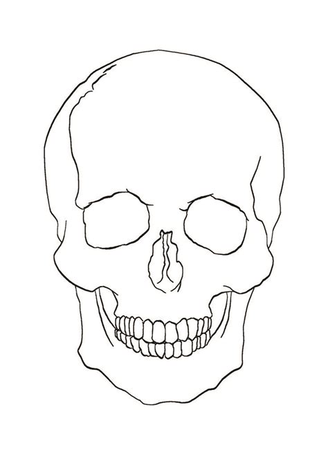 Plain And Simple Skull Coloring Pages