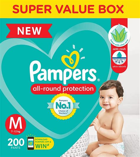 Pampers Diaper Pants Medium Size 7 12 Kg 200 Pcs Box Review Specifications And Price