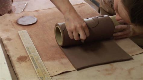Clay Pottery Slab Building How To Form A Round Vase Beginner