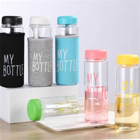 Best Quality Reusable Diamond Glass Water Bottle With Silicone Lid