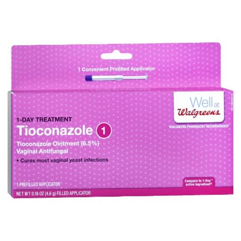 Walgreens Tioconazole Vaginal Antifungal Treatment 016 Oz Ralphs