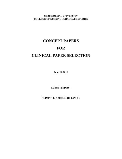67%(3)67% found this document useful (3 votes). Concept Paper | Nursing | Behavioural Sciences | Free 30 ...