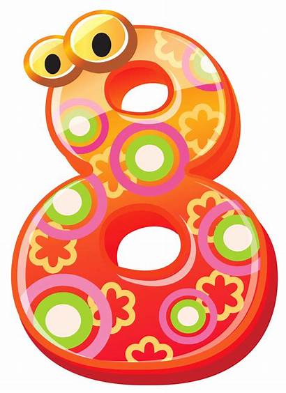 Number Clipart Eight Numbers Transparent Decorative Cliparts