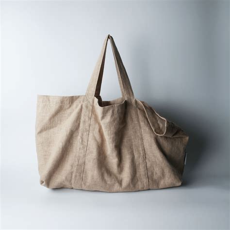 Urban French Linen Tote Bag Natural Linen Bag Natural Etsy