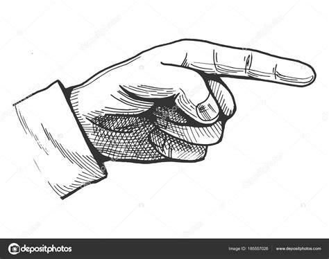 Pointing Finger Drawing Stock Illustration By ©istryistry 185557026