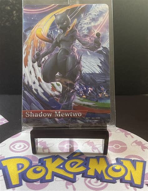 Mavin Shadow Mewtwo Amiibo Card Pokken Tournament Wii U Pokemon New Sealed