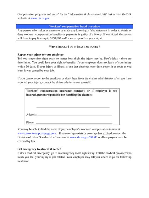 Ca Time Of Hire Pamphlet Fill And Sign Printable Template Online Us