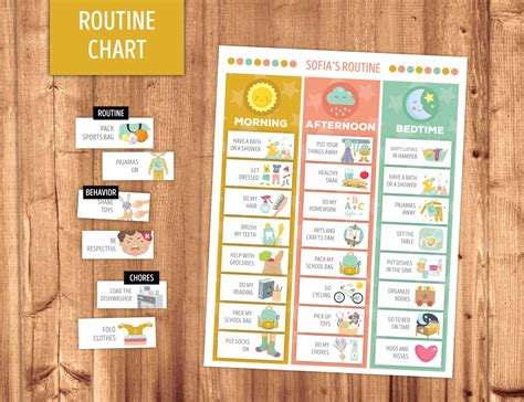 Girl Routine Chart Little Graphics