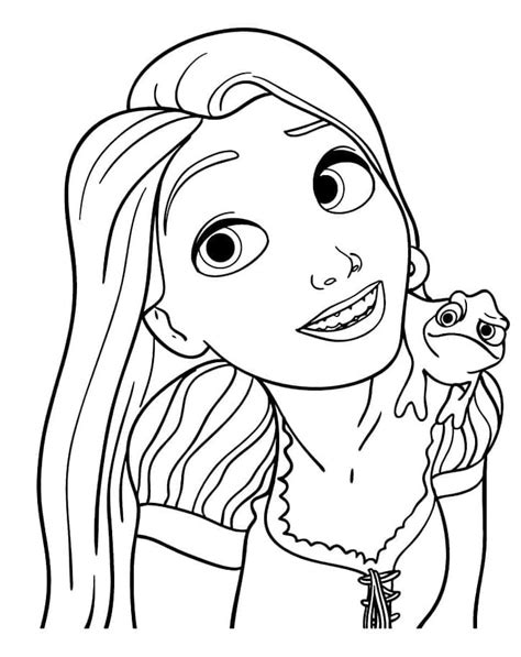 Fise de Colorat cu Fața Prințesei Rapunzel Descărcați imprimați sau colorați online gratuit