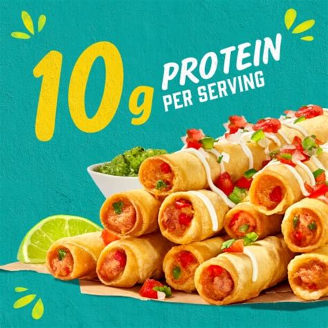 Delimex Chicken And Cheese Large Flour Taquitos Frozen Snacks 18 Ct