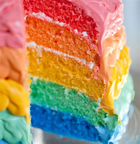 Vanilla Rainbow Cake Recipe