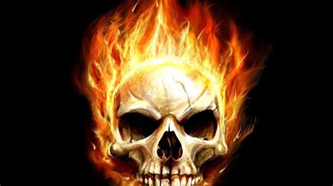 29 Flaming Skull Wallpapers Wallpaperboat