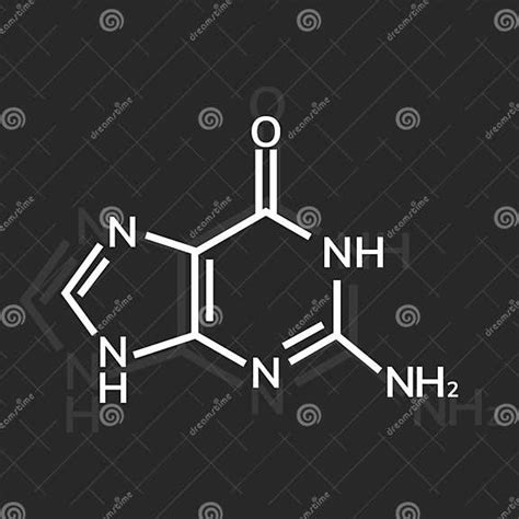 Guanine Chemical Formula Stock Vector Illustration Of Isolated 150248240