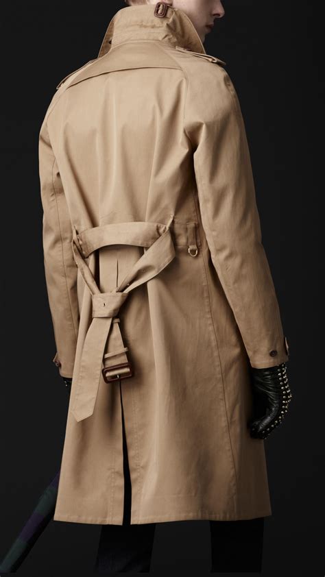 Lyst Burberry Prorsum Fitted Cotton Trench Coat In Natural For Men