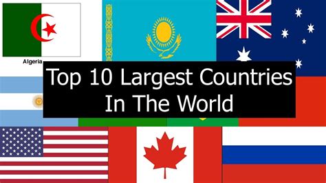 Top 10 Largest Countries In The World Youtube