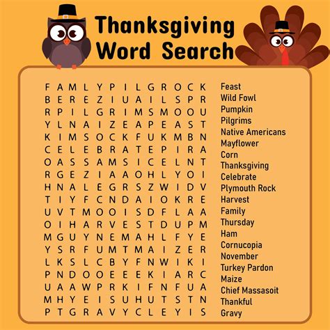 5 Best Images Of Printable Thanksgiving Puzzles Word
