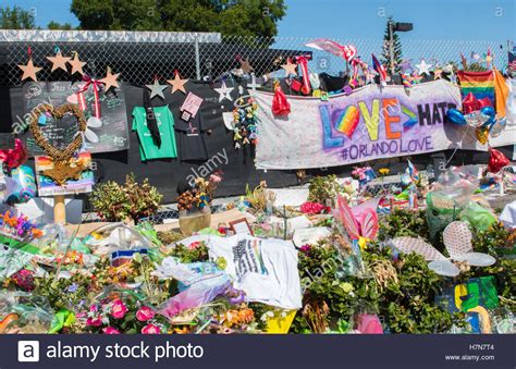 Orlando Florida Pulse Night Club Tragedy Shooting Memorial At Gay Bar