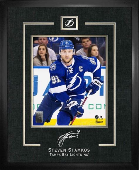 Steven Stamkos Framed 16x20 Etched Signature Tampa Bay Lightning