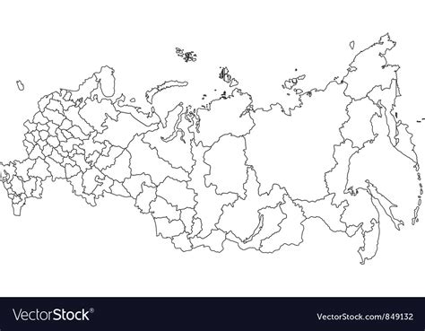 Map Of Russia Royalty Free Vector Image Vectorstock