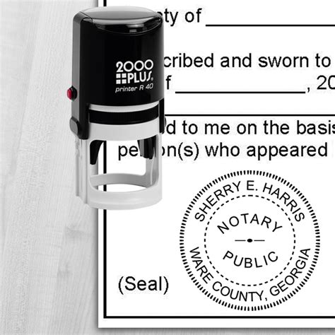 Georgia Round Notary Public Stamp Seal Simply Stamps
