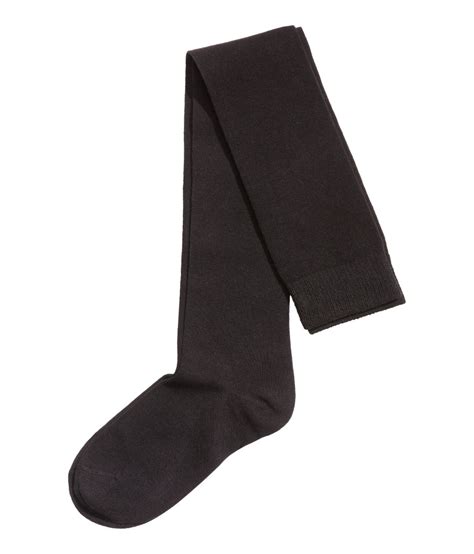 handm black over knee stockings dresscodes