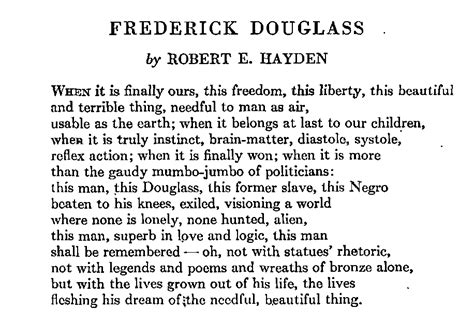Say Something Wonderful Robert Haydens Frederick Douglass 3 Versions