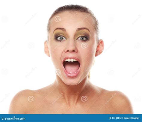 Surprised Girl With Open Mouth Stock Image Image Of Shout Caucasian 3774185