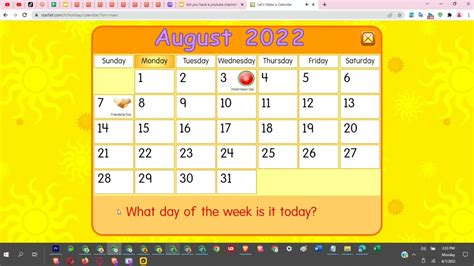 Lets Make A Calendar By Starfall August 2022 Calendar Updated At 8