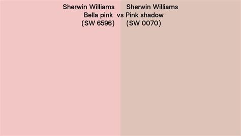 Sherwin Williams Bella Pink Vs Pink Shadow Side By Side Comparison
