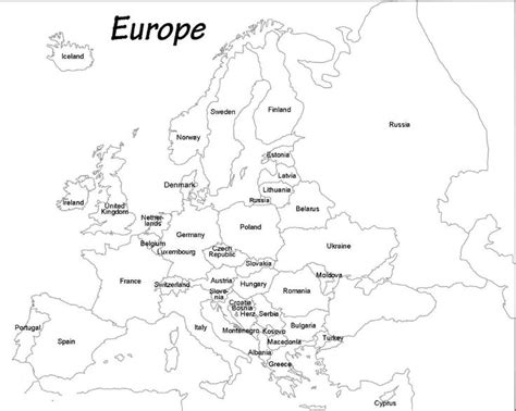 Printable Coloring Pages Of Labeled European Countries