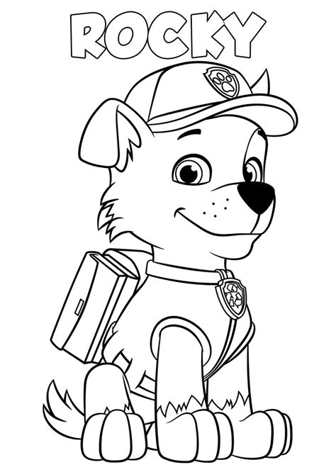 Free Printable Easy Paw Patrol Coloring Pages