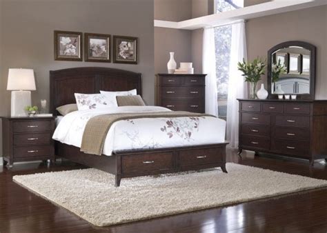 If you really want to achieve a light and airy feeling. paint colors with dark wood furniture | Bedroom paint ...