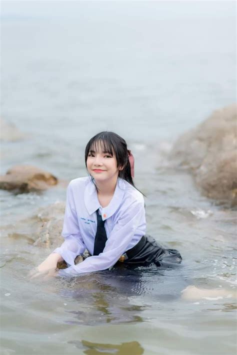 Convent School School Skirt Girl In Water Wet Clothes School