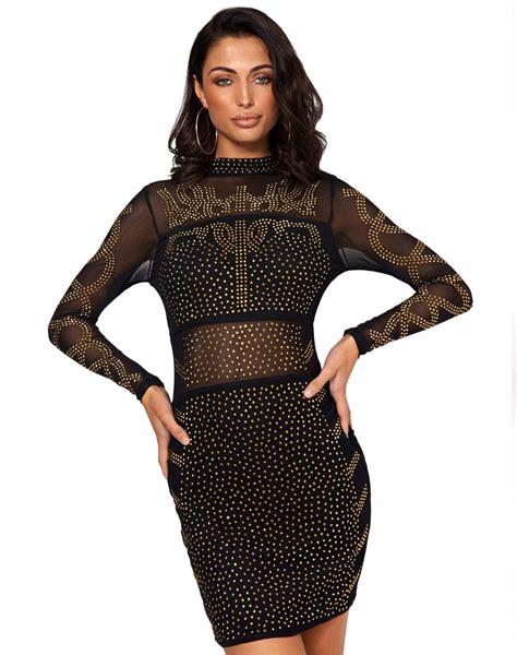 Mesh Rhinestone Bodycon Dress Wholesale Lingerie Sexy Lingerie China