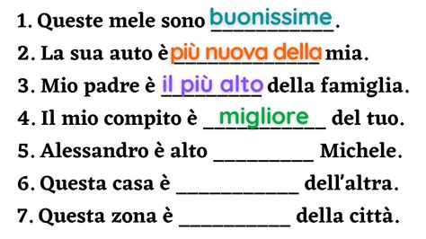 italian how to use comparatives and superlatives basic sentences a2 learn italian free