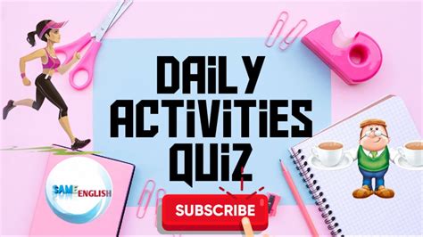 Daily Activities Quiz Youtube