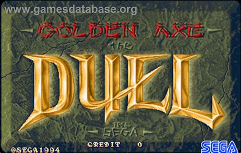 Golden Axe The Duel Arcade Artwork Title Screen