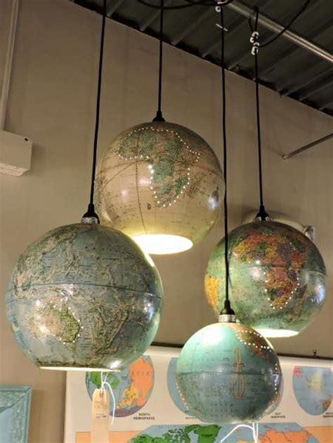 You Can Turn Your Vintage Globe Into A Hanging Pendant Light That Looks Out Of This World