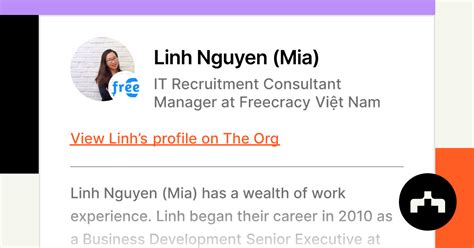 Linh Nguyen Mia It Recruitment Consultant Manager At Freecracy Việt Nam The Org