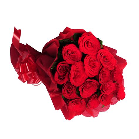 Bouquet Of 15 Red Roses Floralmall