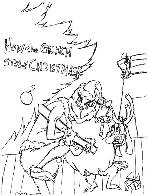 Grinch Stole Christmas Printable Coloring Pages