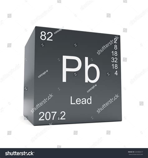 Lead Chemical Element Symbol Periodic Table Stock Illustration 526986517