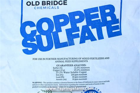 Copper Sulfate Powder Cu 25 50 Lb Bag