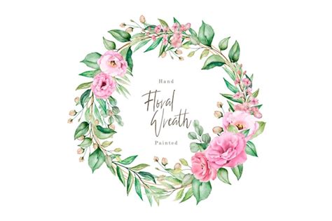 Premium Vector Watercolor Floral Wreath Illustration Design