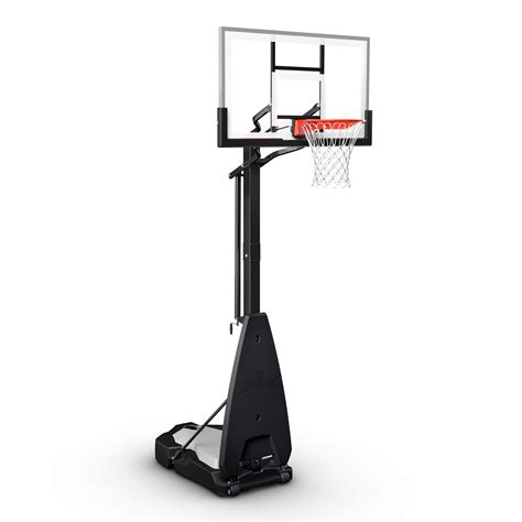 Spalding Ultimate Hybrid 54 In Glass Portable Basketball Hoop System